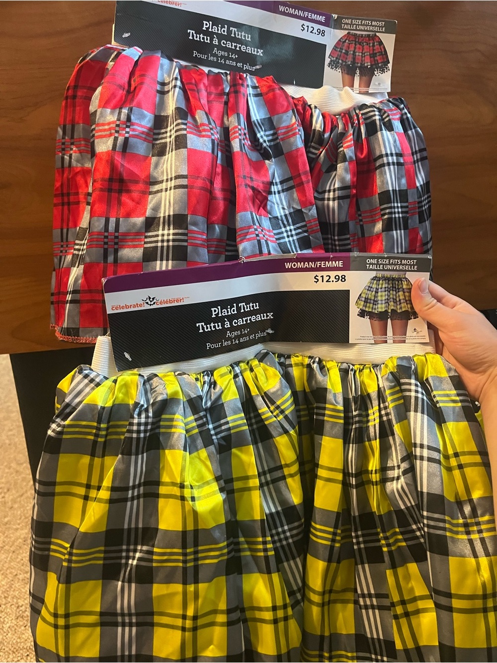 Two Plaid Tutu Skirt
